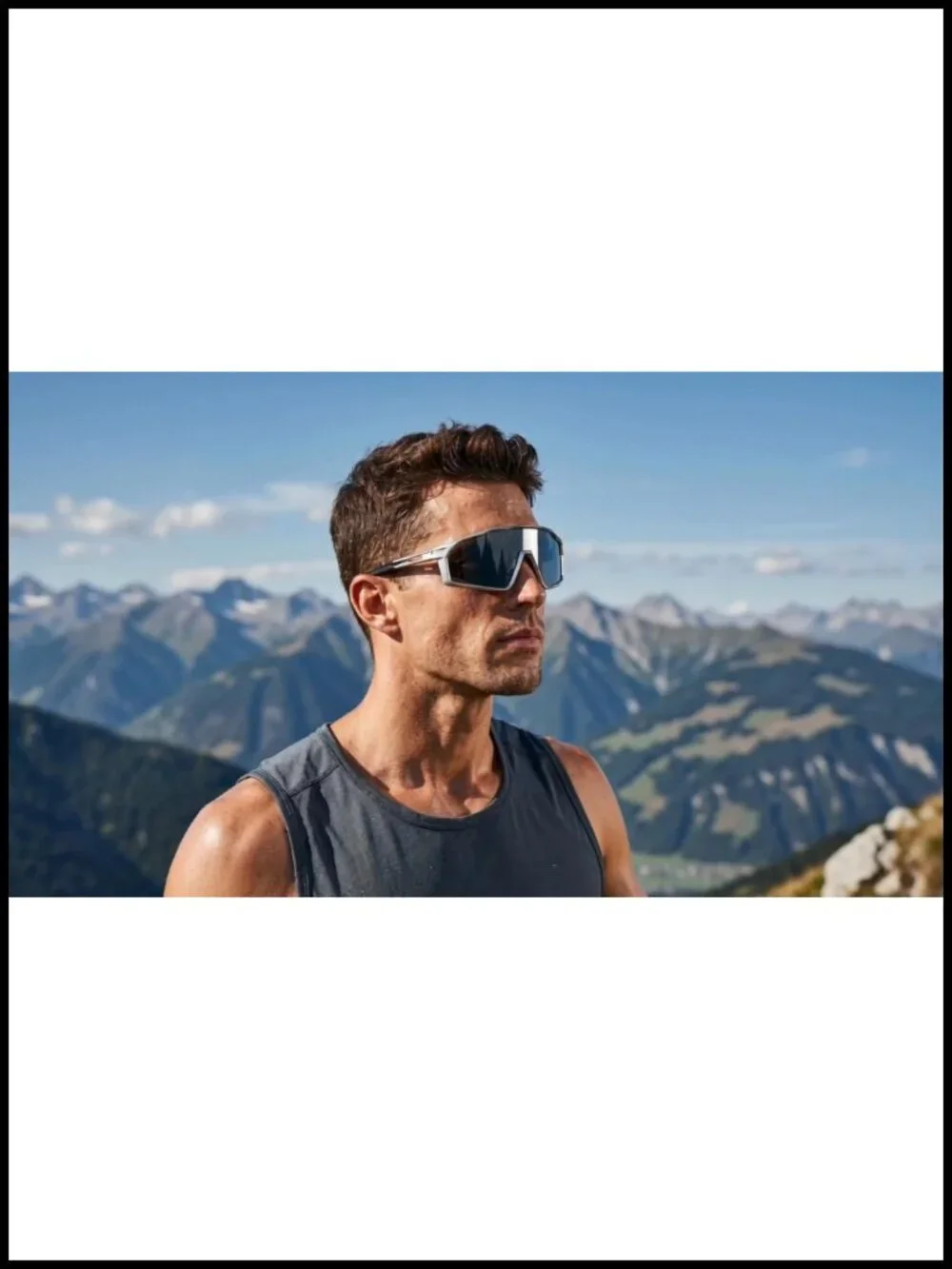 Oversized Sports Sunglasses Polarized Wrap Around UV400 Protection Shield